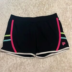 Girls black and neon shorts. No liner. Size: kids Medium